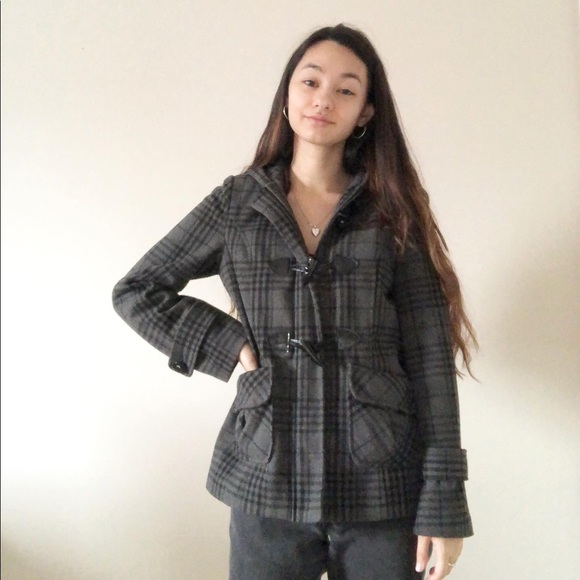 Grey plaid coat - Picture 3 of 6